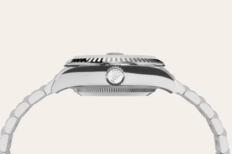 Rolex Lady-Datejust in White Rolesor - combination of Oystersteel and white gold, M279174-0003 - Watch Palace