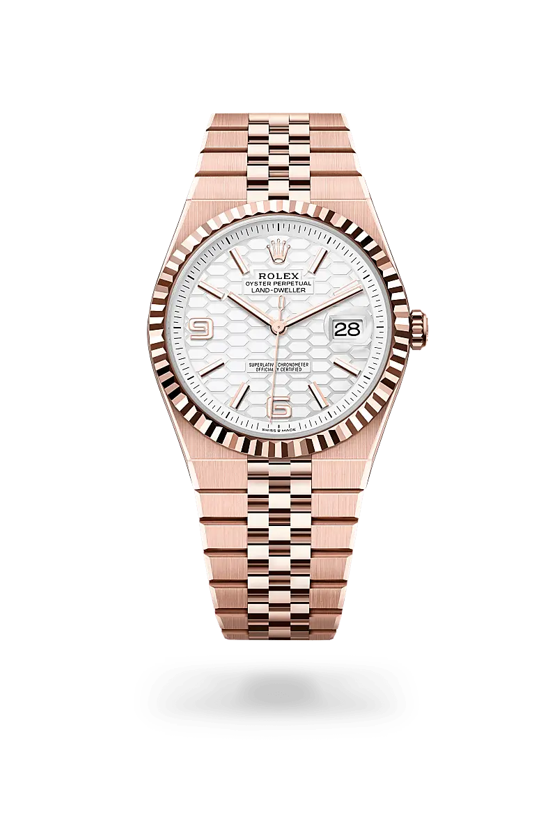 Rolex Land-Dweller in 18 ct Everose gold, M127335-0001 - Watch Palace