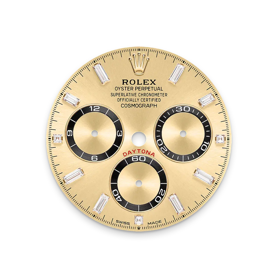 rolex cosmograph daytona in 18 ct yellow gold with lugs set with diamonds, M126538TBR-0004- watch palace