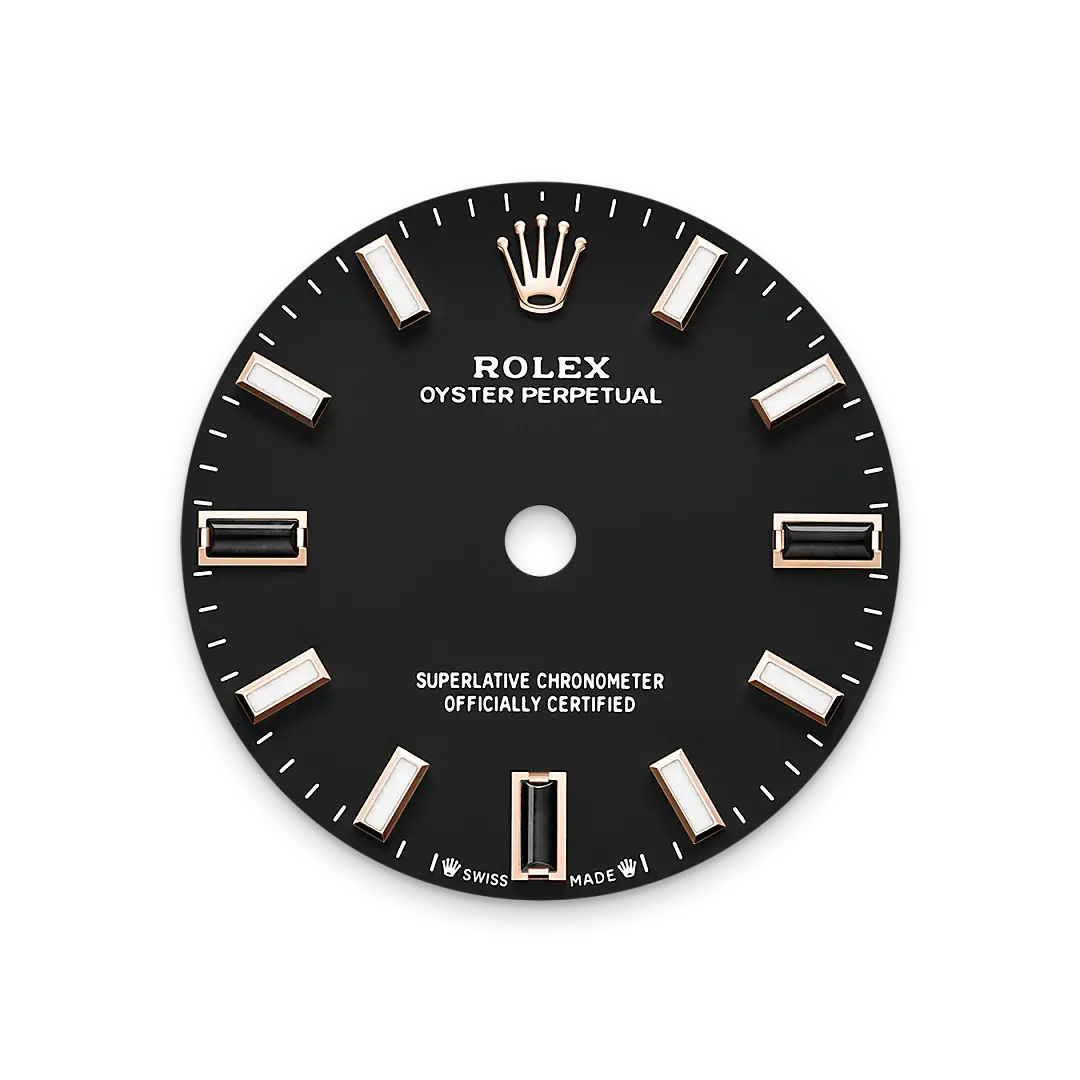 rolex oyster perpetual in 18 ct everose gold, M276205-0001- watch palace
