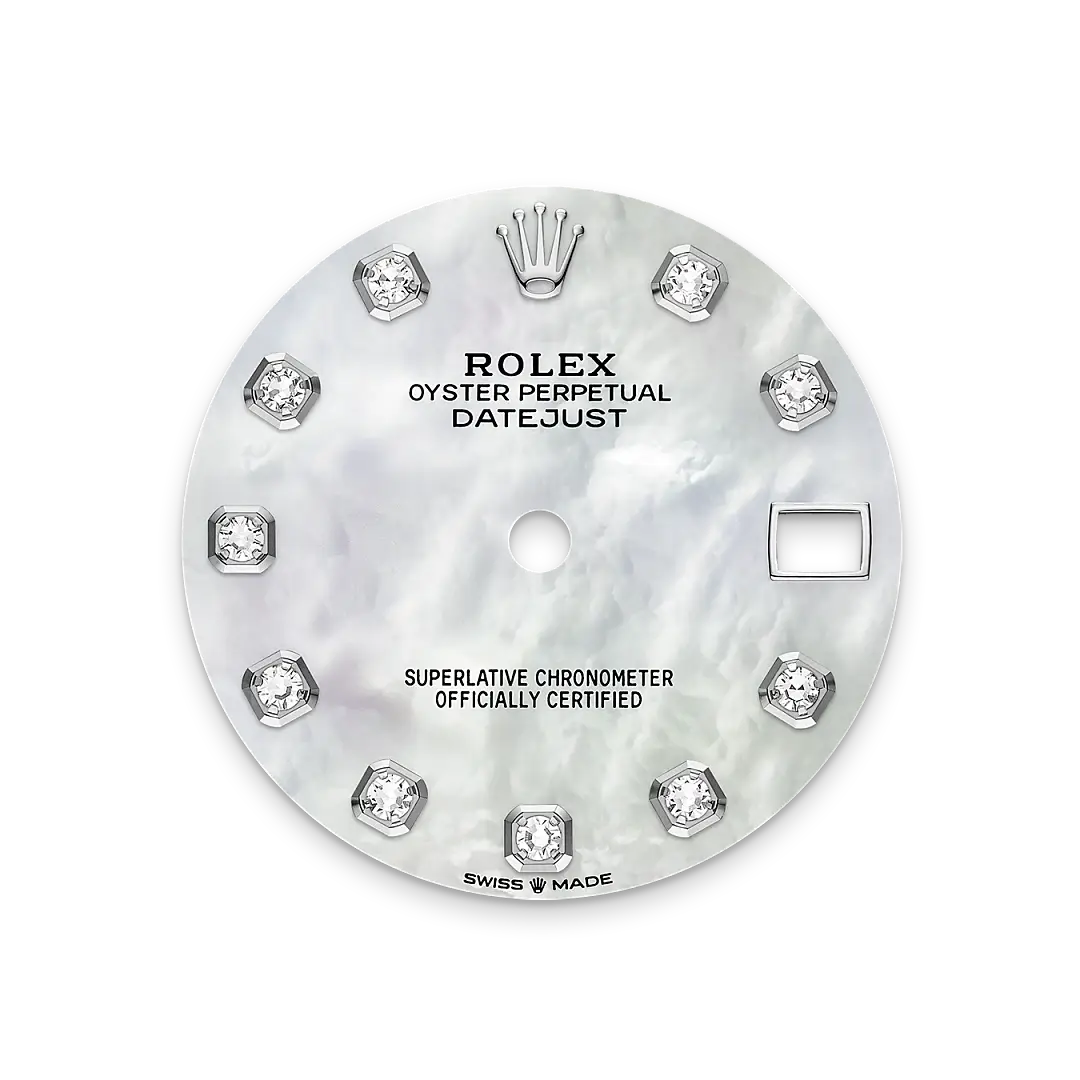 rolex datejust in white rolesor, M278344RBR-0006- watch palace