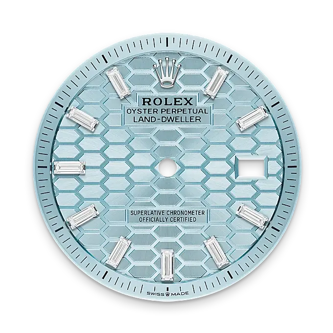 rolex land-dweller in platinum, m127286tbr-0001 - watch palace