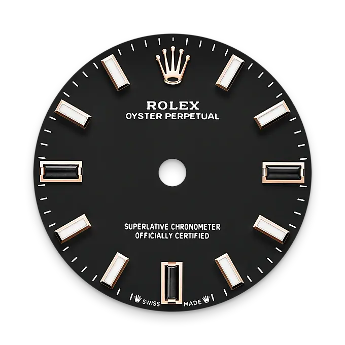 rolex oyster perpetual in 18 ct everose gold, M276205-0001- watch palace