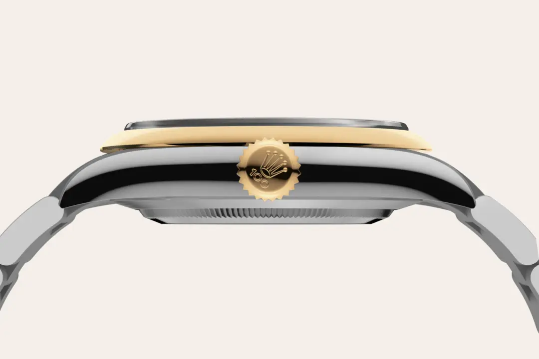 rolex oyster perpetual in yellow rolesor, m134303-0001 - watch palace