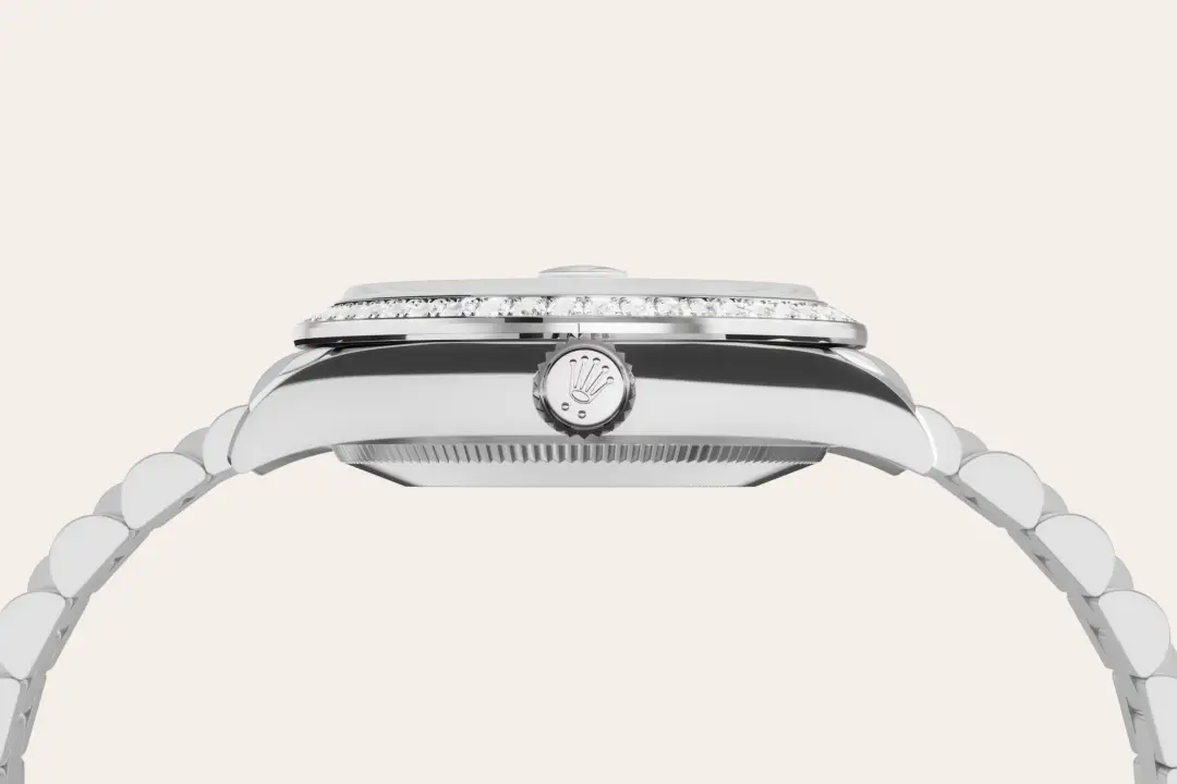 rolex datejust in 18 ct white gold, M278289RBR-0028- watch palace