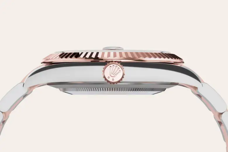 rolex datejust in everose rolesor, m126331-0007 - watch palace