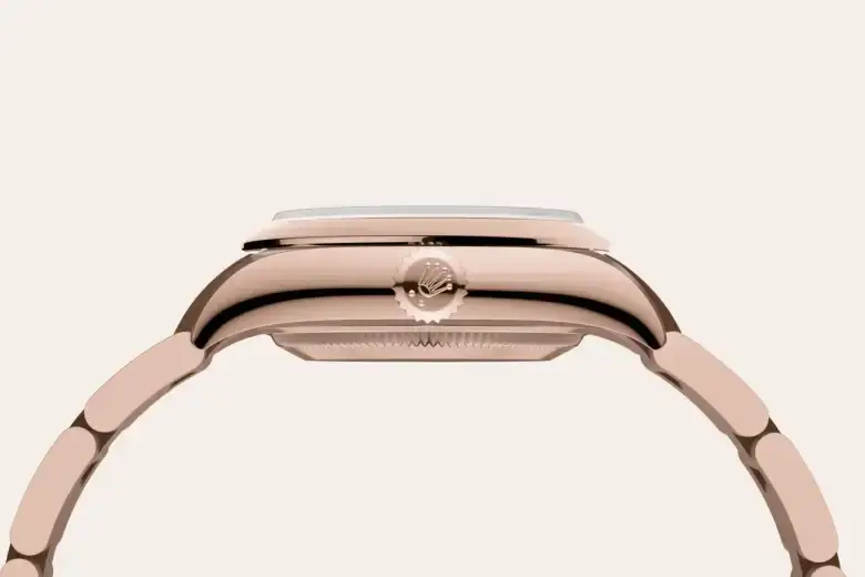 rolex oyster perpetual in 18 ct everose gold, M276205-0001- watch palace