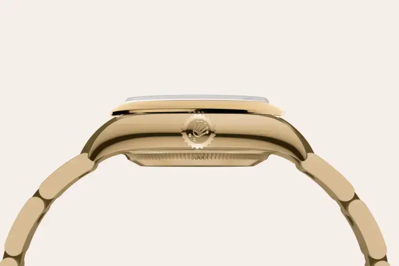 rolex oyster perpetual in 18 ct yellow gold, m276208-0002 - watch palace