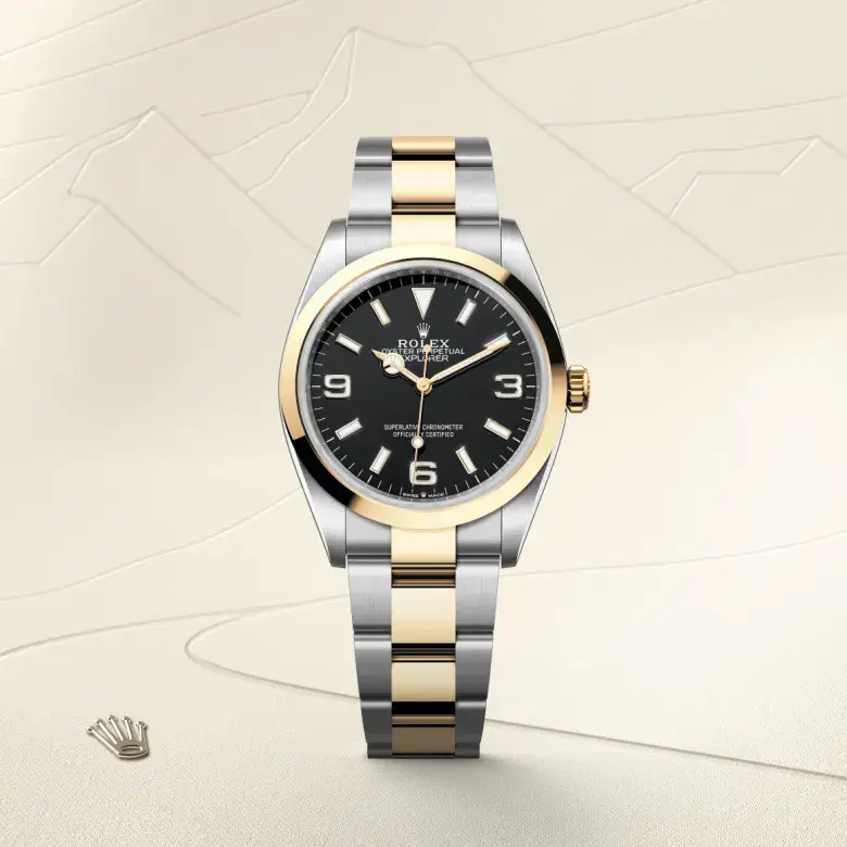 rolex explorer in yellow rolesor, m124273-0001 - watch palace, First image