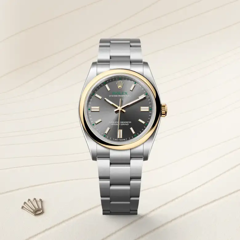 rolex oyster perpetual in yellow rolesor, M126003-0001- watch palace, First image