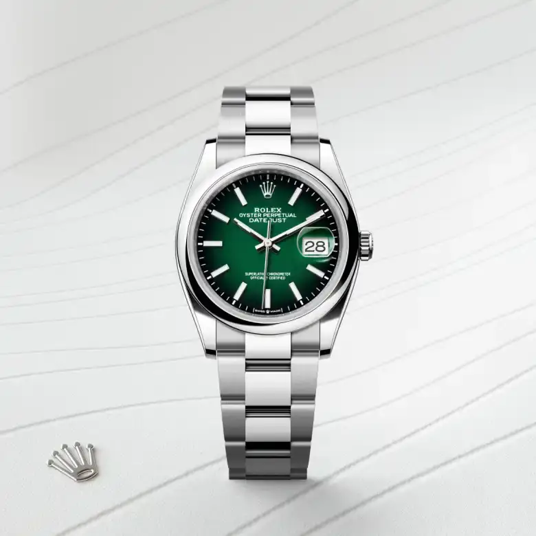 rolex datejust in oystersteel, M126200-0025- watch palace, First image