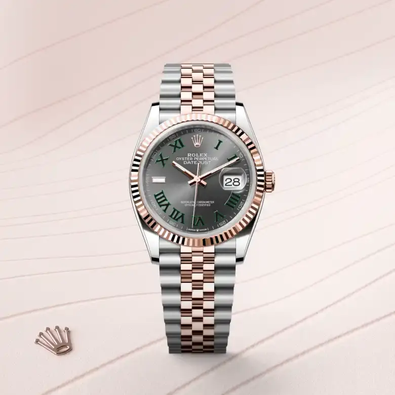 rolex datejust in everose rolesor, M126231-0029- watch palace, First image