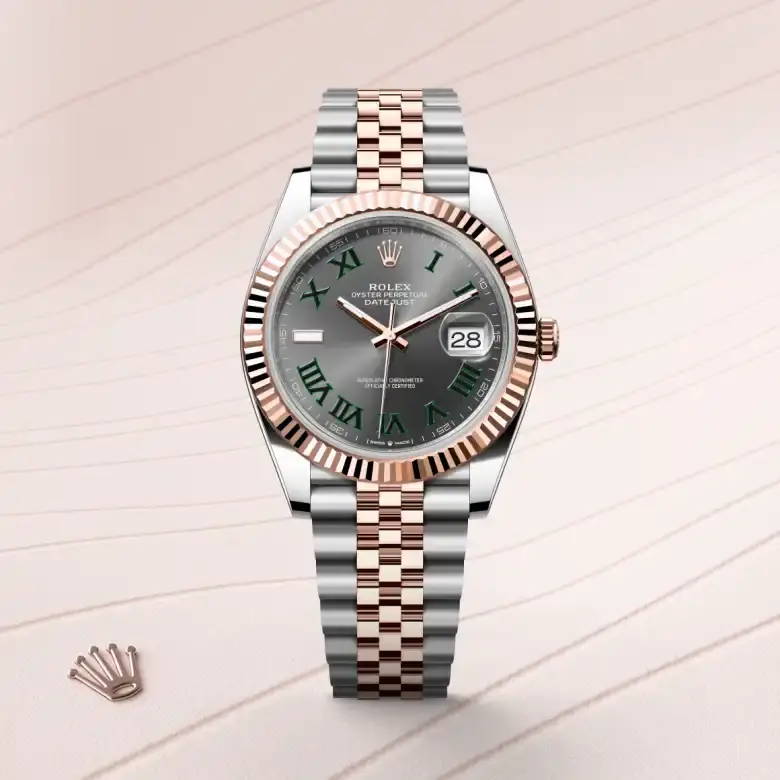 rolex datejust in everose rolesor, M126331-0016- watch palace, First image