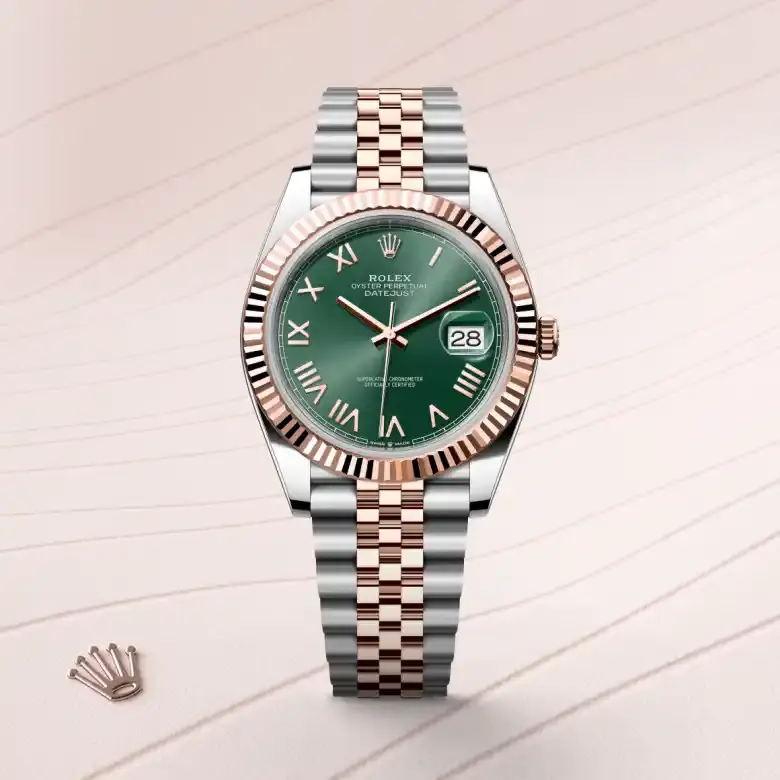 rolex datejust in everose rolesor, M126331-0022- watch palace, First image