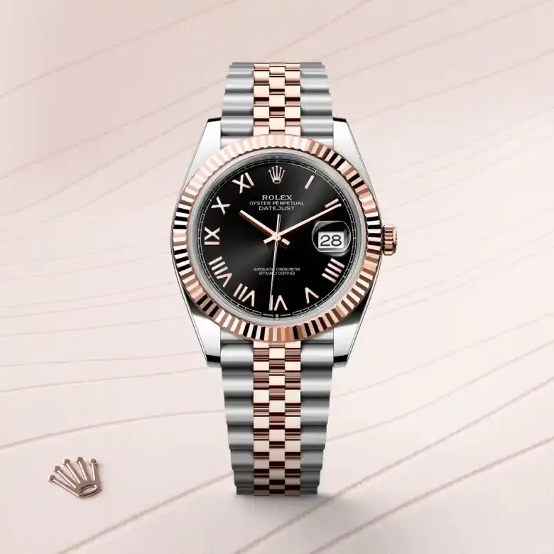 rolex datejust in everose rolesor, M126331-0024- watch palace, First image