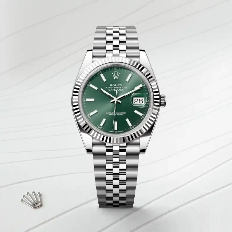 rolex datejust in white rolesor, M126334-0028- watch palace, First image