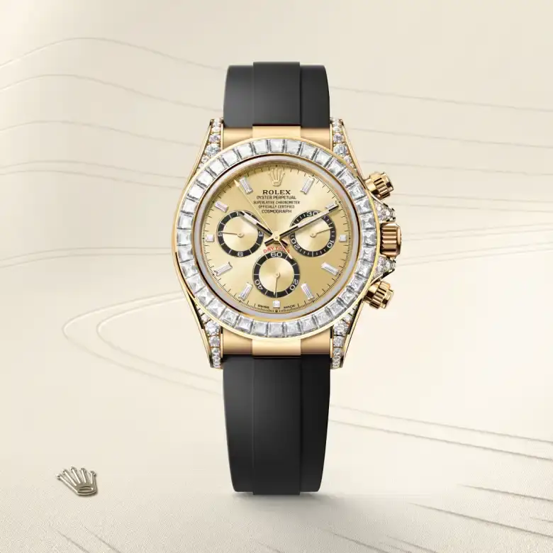 rolex cosmograph daytona in 18 ct yellow gold with lugs set with diamonds, M126538TBR-0004- watch palace, First image