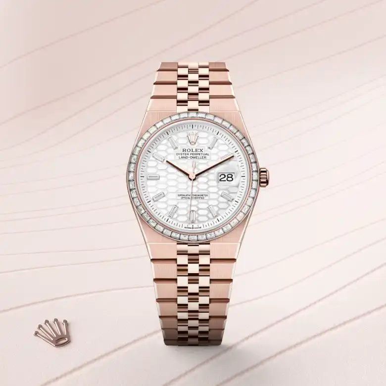 rolex land-dweller in 18 ct everose gold, m127285tbr-0002 - watch palace, First image