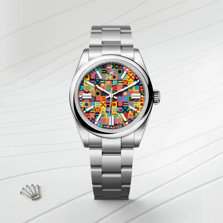 rolex oyster perpetual in oystersteel, M134300-0010- watch palace, First image
