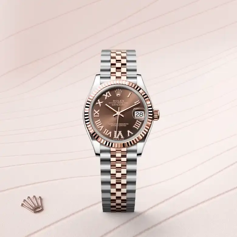 rolex datejust in everose rolesor, M278271-0004- watch palace, First image