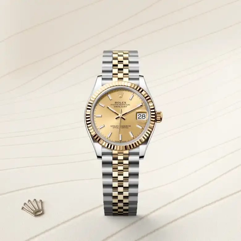 rolex datejust in yellow rolesor, M278273-0014- watch palace, First image