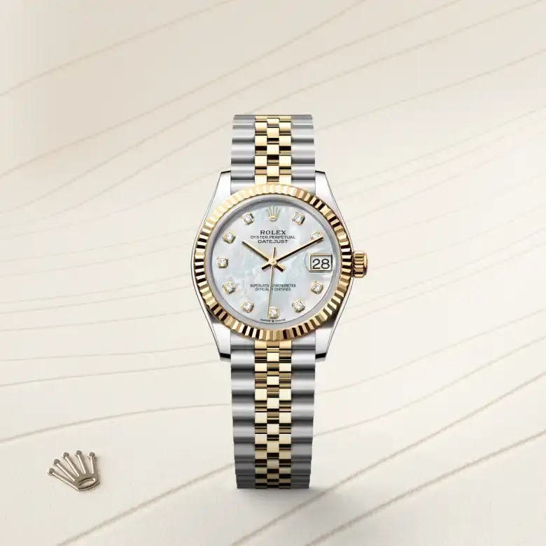 rolex datejust in yellow rolesor, M278273-0028- watch palace, First image