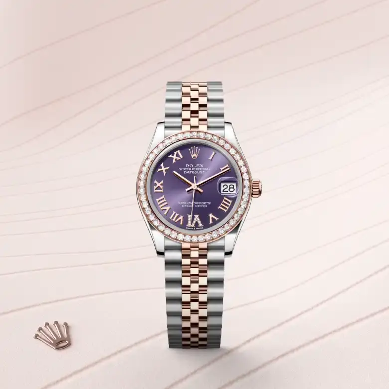 rolex datejust in everose rolesor, M278381RBR-0020- watch palace, First image