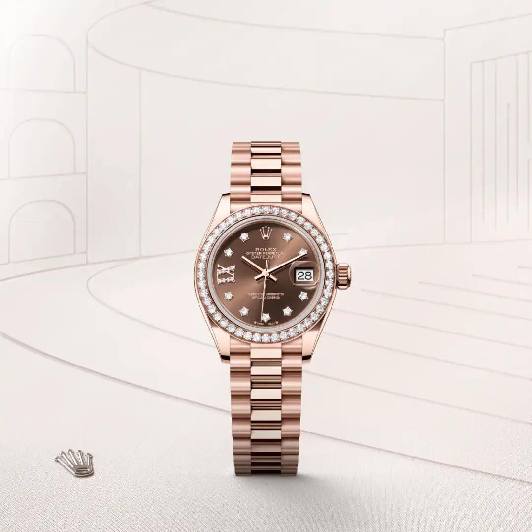 rolex lady-datejust in 18 ct everose gold, m279135rbr-0001 - watch palace, First image