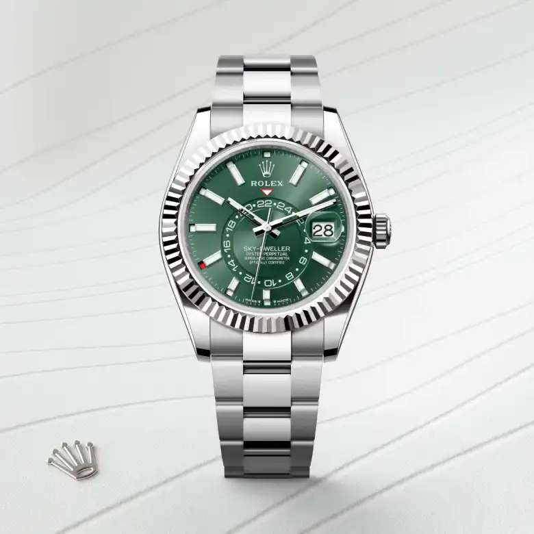 rolex sky-dweller in white rolesor, m336934-0001 - watch palace, First image