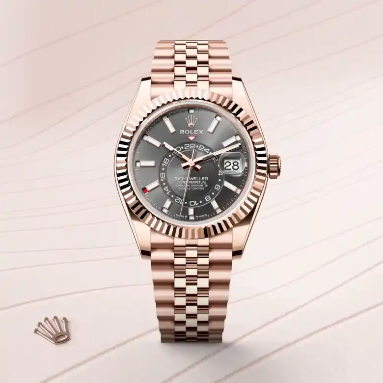 rolex sky-dweller in 18 ct everose gold, m336935-0008 - watch palace, First image
