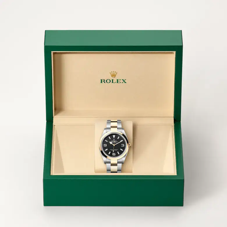 rolex explorer in yellow rolesor, m124273-0001 - watch palace, Second image