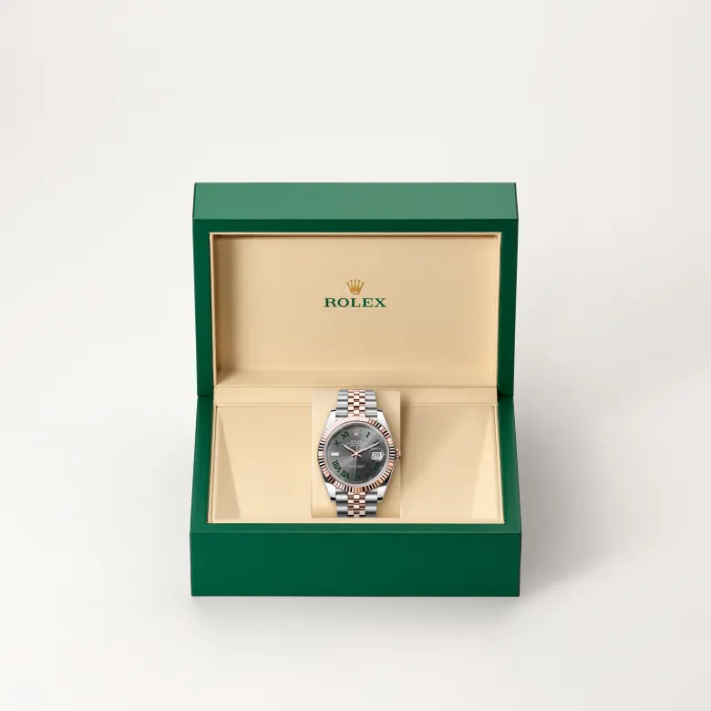 rolex datejust in everose rolesor, M126331-0016- watch palace, Second image