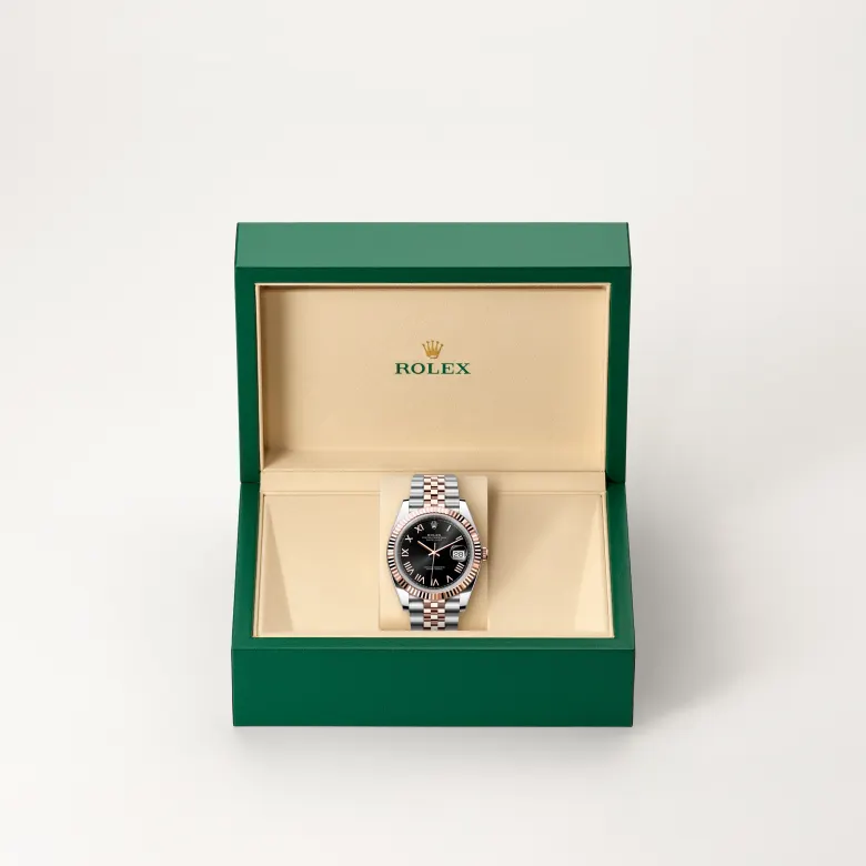 rolex datejust in everose rolesor, M126331-0024- watch palace, Second image