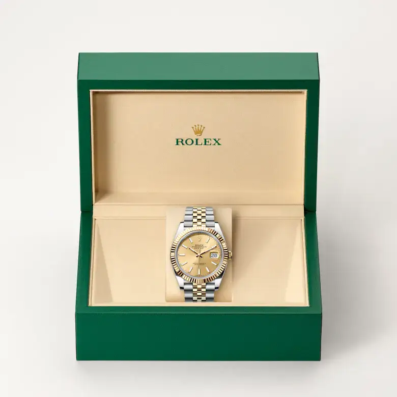 rolex datejust in yellow rolesor, m126333-0010 - watch palace, Second image