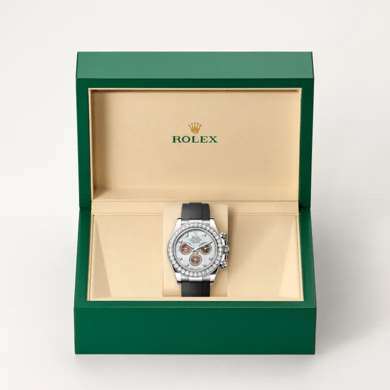rolex cosmograph daytona in 18 ct white gold, m126589rbr-0001 - watch palace, Second image