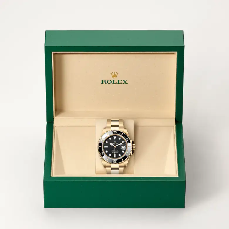 rolex submariner in 18 ct yellow gold, m126618ln-0002 - watch palace, Second image
