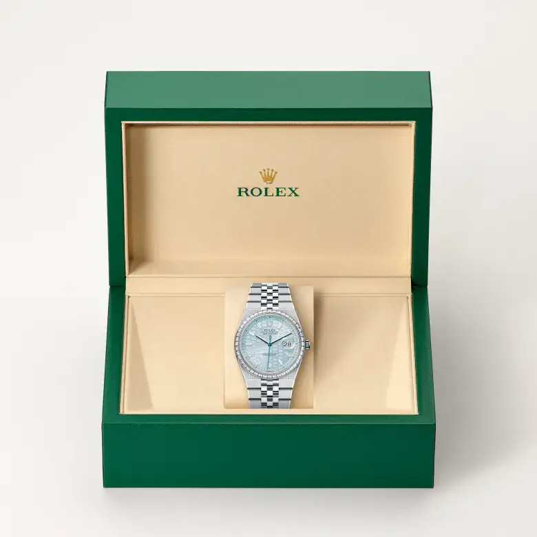 rolex land-dweller in platinum, m127286tbr-0001 - watch palace, Second image