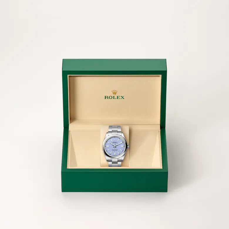 rolex oyster perpetual in oystersteel, M134300-0012- watch palace, Second image