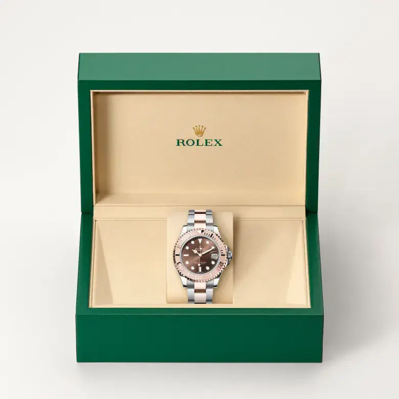 rolex yacht-master in everose rolesor, m268621-0003 - watch palace, Second image