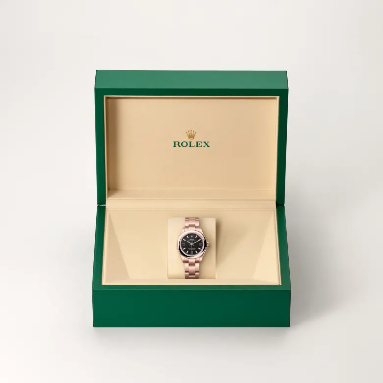 rolex oyster perpetual in 18 ct everose gold, M276205-0001- watch palace, Second image