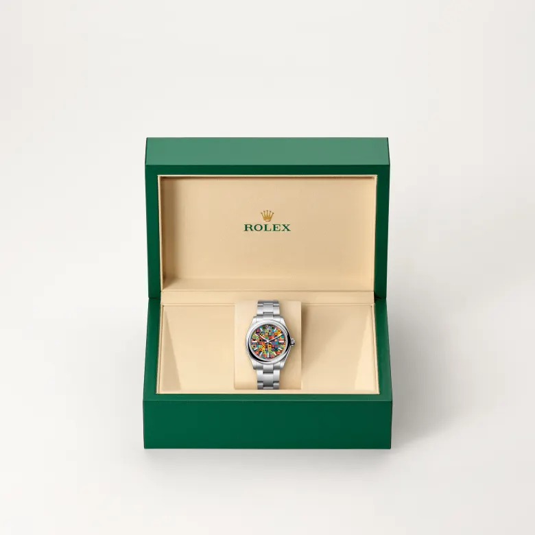 rolex oyster perpetual in oystersteel, M277200-0019- watch palace, Second image
