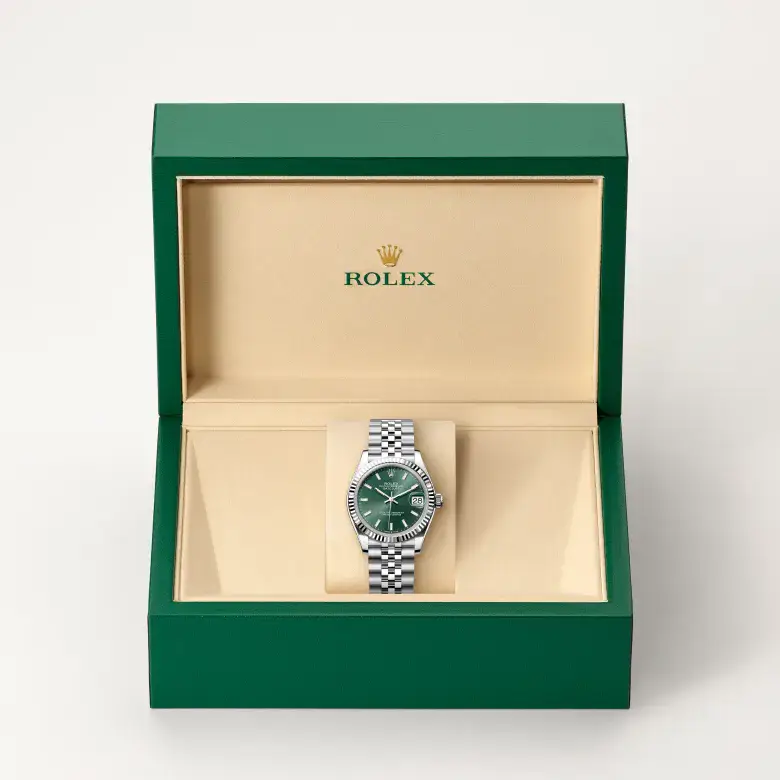 rolex datejust in white rolesor, m278274-0018 - watch palace, Second image