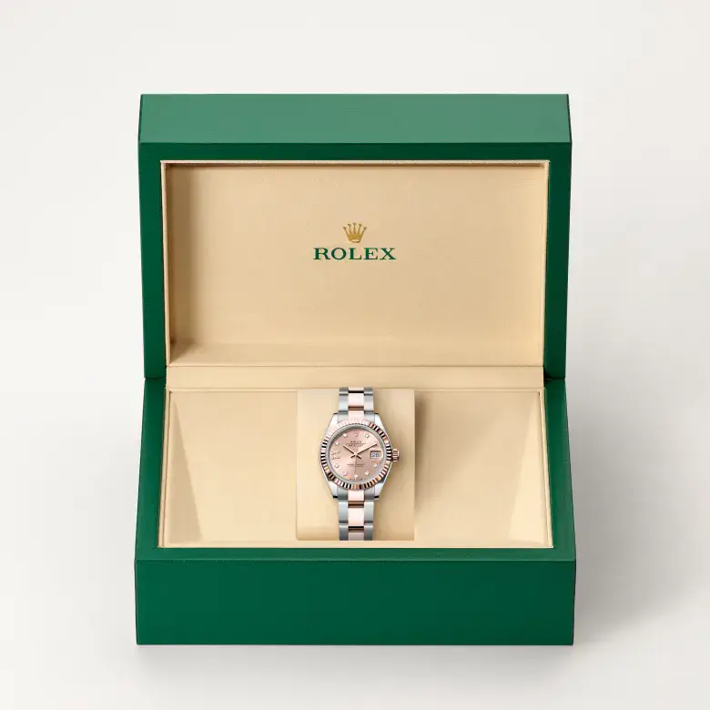 rolex lady-datejust in everose rolesor, m279171-0028 - watch palace, Second image