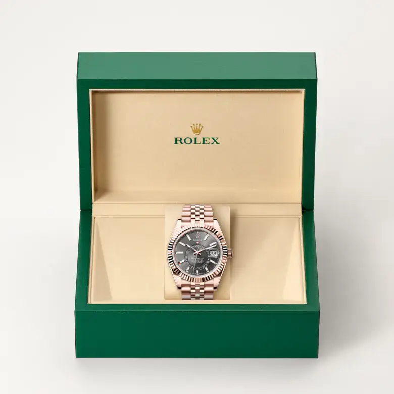 rolex sky-dweller in 18 ct everose gold, m336935-0008 - watch palace, Second image