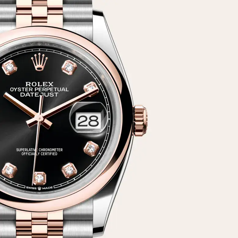 rolex datejust in everose rolesor, M126201-0019- watch palace, Third image