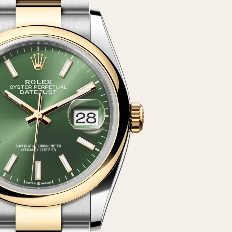 rolex datejust in yellow rolesor, m126203-0058 - watch palace, Third image