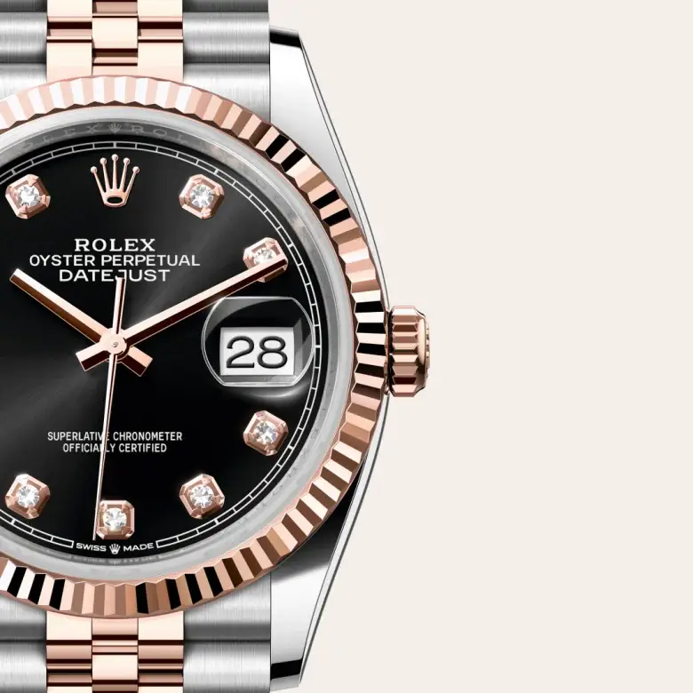 rolex datejust in everose rolesor, M126231-0019- watch palace, Third image