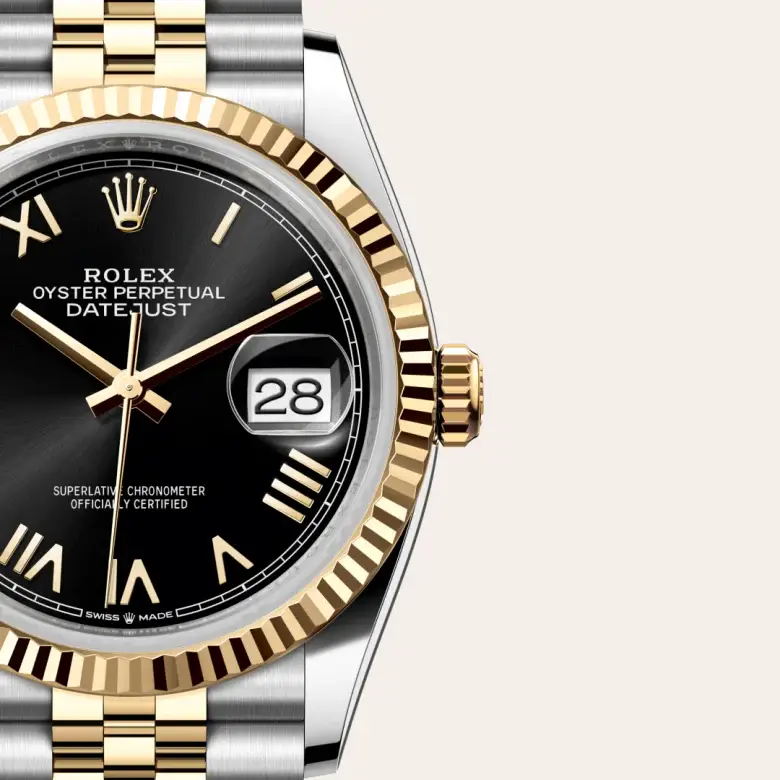 rolex datejust in yellow rolesor, M126233-0055- watch palace, Third image