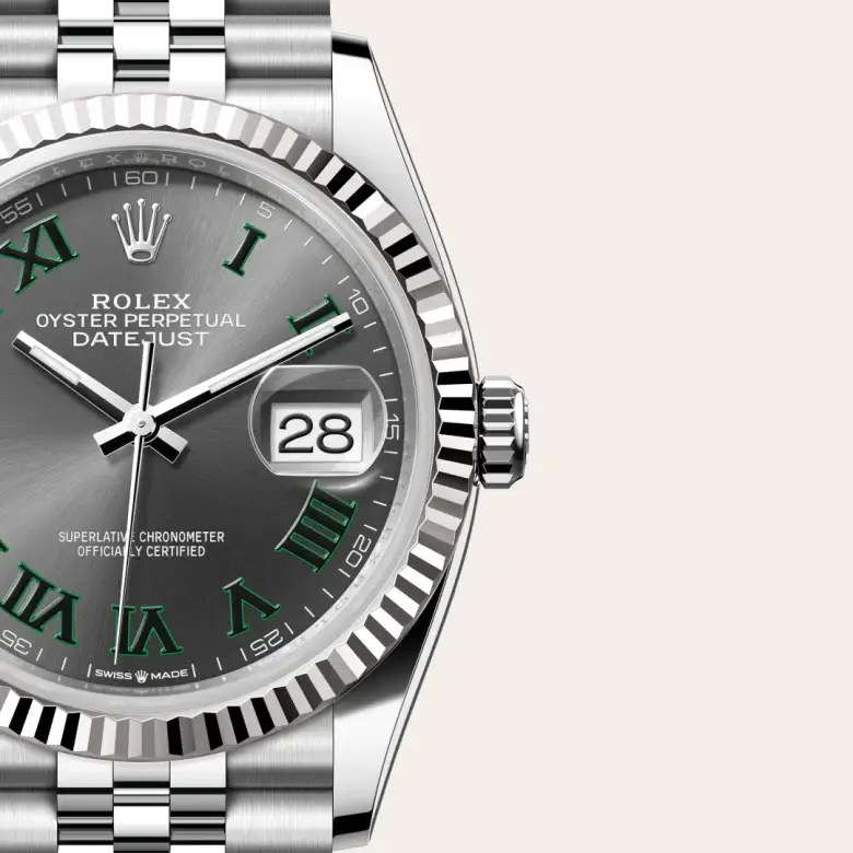 rolex datejust in white rolesor, M126234-0045- watch palace, Third image