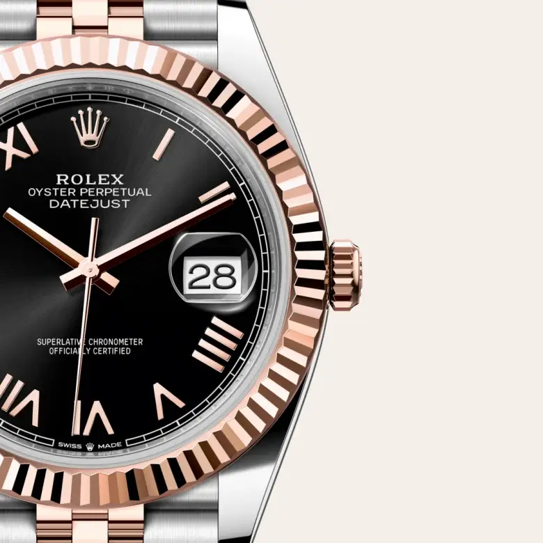 rolex datejust in everose rolesor, M126331-0024- watch palace, Third image